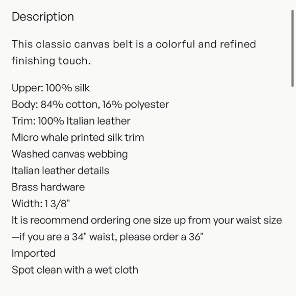 Vineyard Vines Micro Whale Belt - Picture 7 of 7